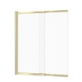 Cersanit Larga parawan nawannowy 140x115cm dwuskrzydłowy przesuwny szkło transparentne, kolor złoty mat S164-071