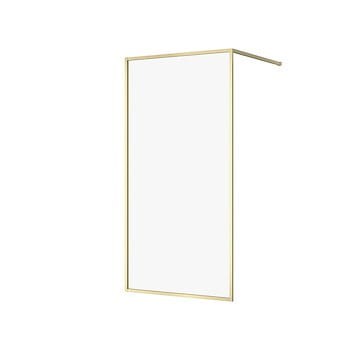Cersanit Larga kabina walk-in 100X200cm szkło transparentne kolor złoty mat S164-073