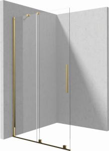 Deante Prizma kabina walk-in przesuwna 90cm, kolor złoty połysk KTJ_Z39R