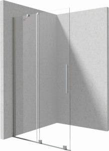Deante Prizma kabina walk-in przesuwna 90cm, kolor stal szczotkowana  (inox) KTJ_F39R