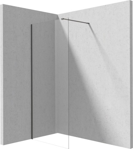 Deante Prizma Titanium kabina walk-in 90cm, kolor grafit szczotkowany (titanium) KTJ_D39P