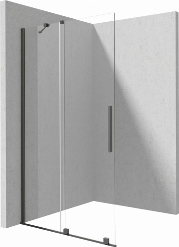 Deante Prizma Titanium kabina walk-in przesuwna 90cm, kolor grafit szczotkowany (titanium) KTJ_D39R