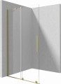 Deante Prizma kabina walk-in przesuwna 140 cm, kolor złoty szczotkowany KTJ_R34R