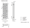 Zehnder Tetris grzejnik łazienkowy 860x500mm, zasilanie wodne TETSS090050WZZZ