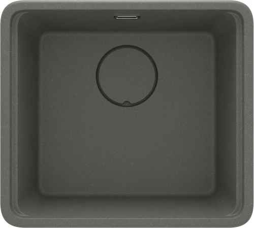 Deante Momi zlewozmywak granitowy 50x45cm 1 komorowy, wpuszczany/podblatowy kolor antracyt metalik ZKM_T10A