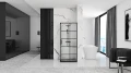 Rea Concept Black kabina prysznicowa kwadratowa 90x90 cm, szprosy czarny mat REA-K5478