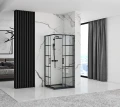 Rea Concept Black kabina prysznicowa kwadratowa 90x90 cm, szprosy czarny mat REA-K5478