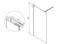 Deante Prizma kabina walk-in 100cm, kolor chrom KTJ_030P