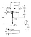 Grohe Bau Cosmopolitan E bateria umywalkowa elektroniczna na podczerwień z mieszaczem i ogranicznikiem temperatury, kolor chrom 36453000