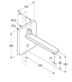 Kludi Zenta bateria umywalkowa podtynkowa bezdotykowa 230/6 V, kolor chrom 3840005  rysunek techniczny