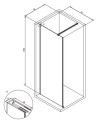 Deante Prizma Nero kabina walk-in 80 cm, kolor czarny (nero) KTJ_N38P