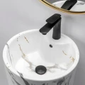 Rea Blanka umywalka wolnostojąca 40x40 cm, kolor Marble Marmur REA-U8704