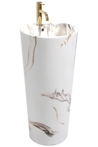 Rea Blanka umywalka wolnostojąca 40x40 cm, kolor Marble Marmur REA-U8704