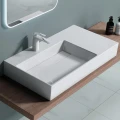 Rea Archi umywalka nablatowa konglomeratowa 90x48 cm, kolor biały REA-U4301