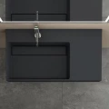 Rea Archi umywalka nablatowa konglomeratowa 90x48 cm, kolor szary mat REA-U4304