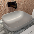 Szara umywalka nablatowa 49cm Aquaform Asturia Gris