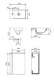 Cersanit Moduo SET B812 40cm (szafka + umywalka) kolor antracyt S801-467-DSM