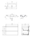 Cersanit Moduo SET B897 80cm (szafka + umywalka) kolor antracyt S801-487-DSM