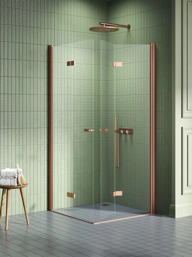 Kabina prysznicowa New Trendy New Soleo Copper Brushed 90x80cm kolor miedź szczotkowana (Copper Brushed) K-2084