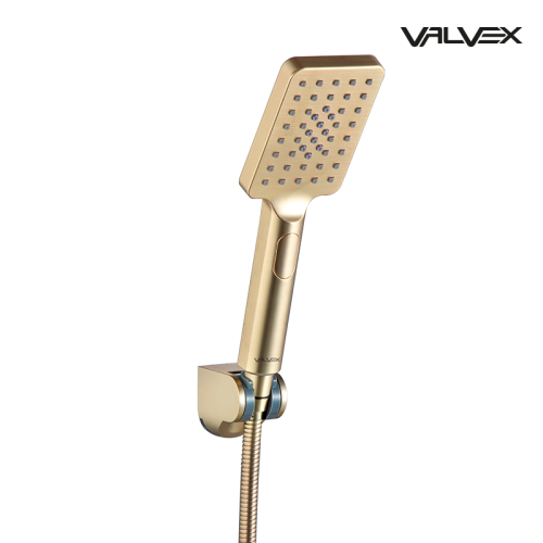 Valvex Loft Brushed Gold zestaw natryskowy z uchwytem punktowym, kolor złoty szczotkowany 2432860
