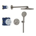 Grohe Grohtherm Smartcontrol zestaw prysznicowy podtynkowy termostatyczny, kolor grafit szczotkowany ( brushed hard garphite) 34863AL0