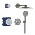 Grohe Grohtherm Smartcontrol zestaw prysznicowy podtynkowy termostatyczny, kolor grafit szczotkowany ( brushed hard garphite) 34863AL0