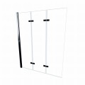 AD Naturalnie Sajno 100cm parawan nawannowy składany 3-elementowy składany, profil chrom SPW-003-100CH