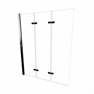 AD Naturalnie Sajno 100 cm parawan nawannowy składany 3-elementowy składany, profil chrom SPW-003-100CH
