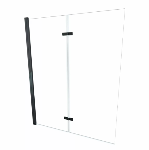 AD Naturalnie Jeziorak 120 cm parawan nawannowy składany 2-elementowy składany, profil czarny SPW-002-120CZ