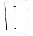 AD Naturalnie Jeziorak 100 cm parawan nawannowy składany 2-elementowy składany, profil chrom SPW-002-100CH
