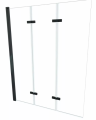 AD Naturalnie Sajno 120 cm parawan nawannowy składany 3-elementowy składany, profil czarny SPW-003-120CZ