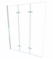 AD Naturalnie Sajno 120 cm parawan nawannowy składany 3-elementowy, składany profil biały SPW-003-120BI