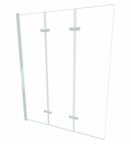 AD Naturalnie Sajno 120 cm parawan nawannowy składany 3-elementowy, składany profil biały SPW-003-120BI