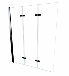 AD Naturalnie Sajno 120 cm parawan nawannowy składany 3-elementowy składany, profil chrom SPW-003-120CH