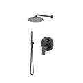Vema Rubinetterie SLATE zestaw natryskowy z deszczownicą, czarny mat SLAZES30/CZAR