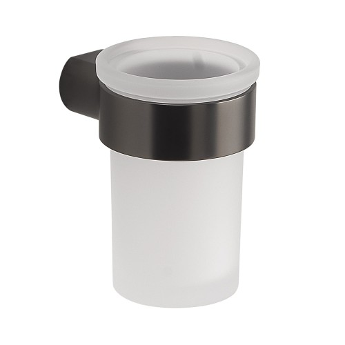 Gedy Pirenei kubek ścienny z uchwytem, kolor grafit (Gun Metal) PI10/GME