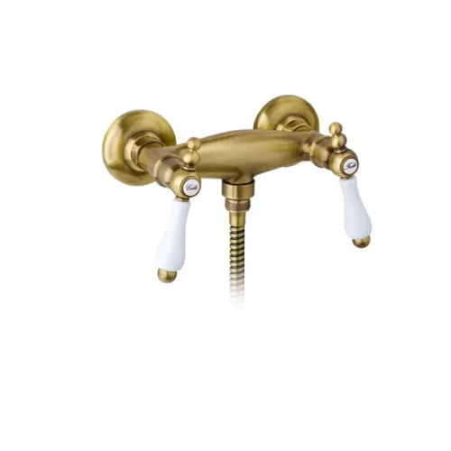Giulini Giovanni Praga Bateria natryskowa ścienna stare złoto (bronzo), 7507BR/S