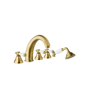 Giulini Giovanni Praga Bateria wannowa 5-otworowa stare złoto (bronzo), 7560BR/CER