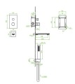 Laveo Tores bateria wannowa podtynkowa z zestawem natryskowym, kolor chrom BVT 011P