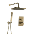 Laveo Tores zestaw prysznicowy podtynkowy z deszczownicą, kolor złoty BVT G01P