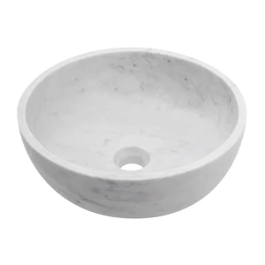 AD Naturalnie Apo umywalka kamienna nablatowa 38 cm kolor biały KUN-006BI