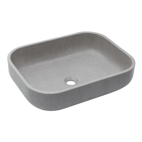 AD Naturalnie Galeras umywalka kamienna 51 cm, stawiana na blacie kolor szary KUN-005SZ