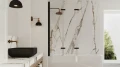 AD Naturalnie Sajno 100 cm parawan nawannowy składany 3-elementowy, składany profil czarny SPW-003-100CZ  aranżacja