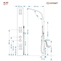 Corsan Alto panel prysznicowy termostatyczny, kolor czary A017TBL