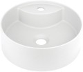 Deante Silia umywalka nablatowa 36 cm granitowa z otworem na baterię, kolor alabaster (biały) CQS_AU4B