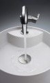 Deante Silia umywalka nablatowa 36 cm granitowa z otworem na baterię, kolor alabaster (biały) CQS_AU4B  aranżacja