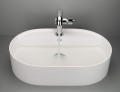 Deante Silia umywalka nablatowa granitowa 55x35 cm, kolor alabaster (biały) CQS_AU6B  aranżaja