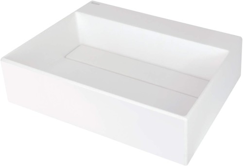 Deante Correo umywalka nablatowa granitowa z maskownicą 50 cm, kolor alabaster (biały) CQR_AU5M