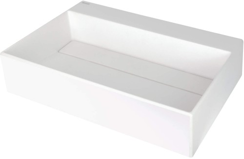 Deante Correo umywalka nablatowa granitowa z maskownicą 60 cm, kolor alabaster (biały) CQR_AU6M