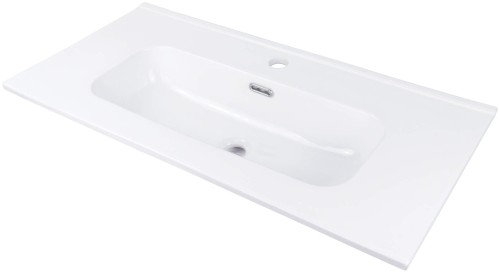 Deante Tubo umywalka wpuszczana w blat 80 cm, kolor biały CTU_6U8M